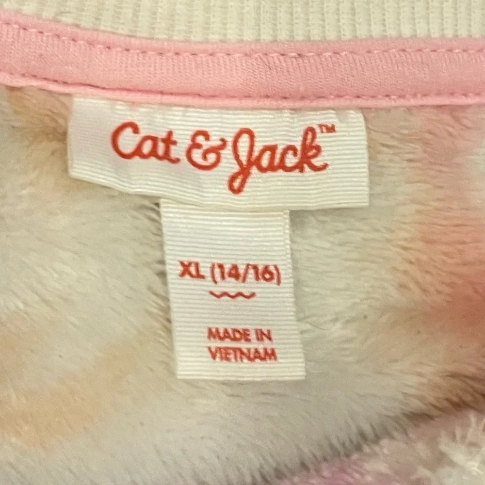 Cat & Jack Fuzzy Pullover Multi Colored Sweatshirt Girl’s Size 14-16 (XL)